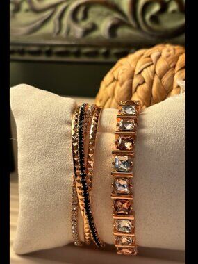 Bomb Party Bracelet Set on Rose Gold